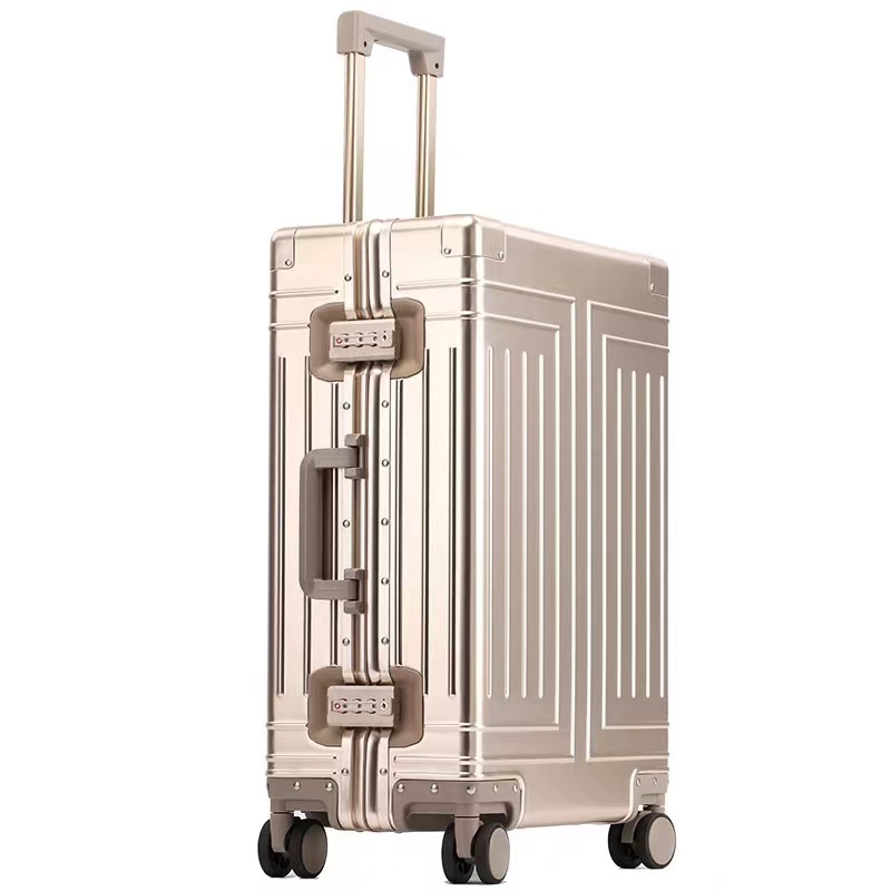 Aluminum magnesium alloy trolley case Universal wheel aluminum alloy luggage 24 inch aluminum frame business boarding case