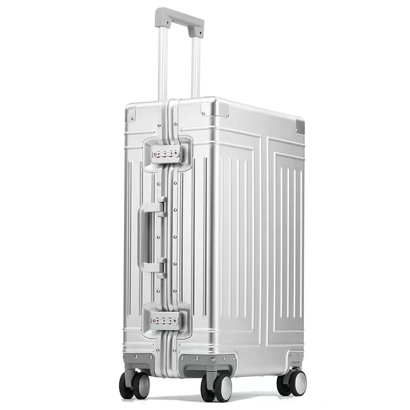 Aluminum magnesium alloy trolley case Universal wheel aluminum alloy luggage 24 inch aluminum frame business boarding case