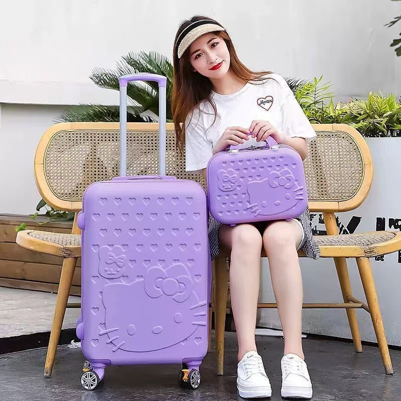 ABS pink suitcase children 20/24/18/14 inches travel suit case cute girl travel luggage sets