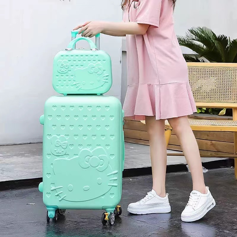 ABS pink suitcase children 20/24/18/14 inches travel suit case cute girl travel luggage sets