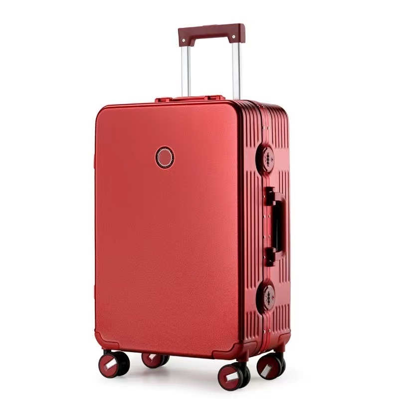 Anti-scratch Aluminum Frame  Hard Side Travel Luggage Suitcase Frosted PC Portable Pilot Case