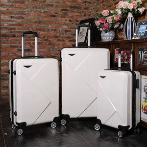 Factory direct carry on black 20 24 28 " ABS standard leisure travel suitcase trolley luggage bags case