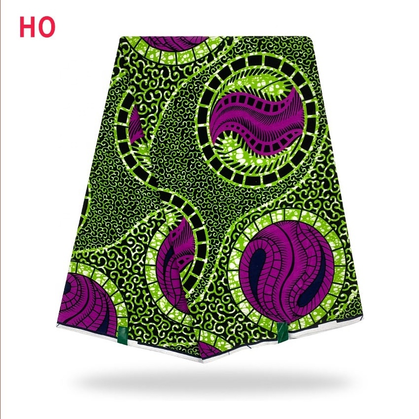 African Real Wax Print Cotton Cloth Floral Shaped Pattern Wax