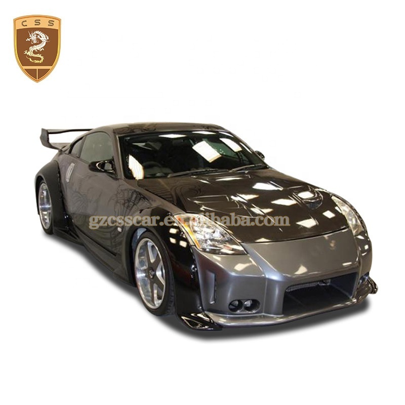 VILSIDE Style Body Kit For Nissan 350Z Include Bumper Lip Side Skirts Wing Hood Fender Flares