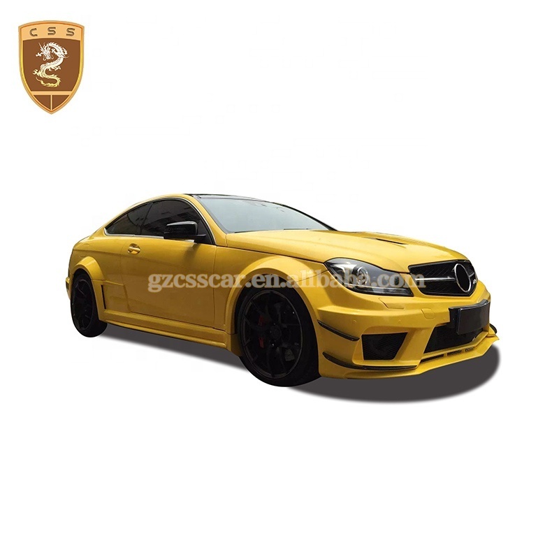 FRP Material Black Serie Style Body Kit For Mercede Bens W204 C Class Coupe 2012-2014 Luxury Car