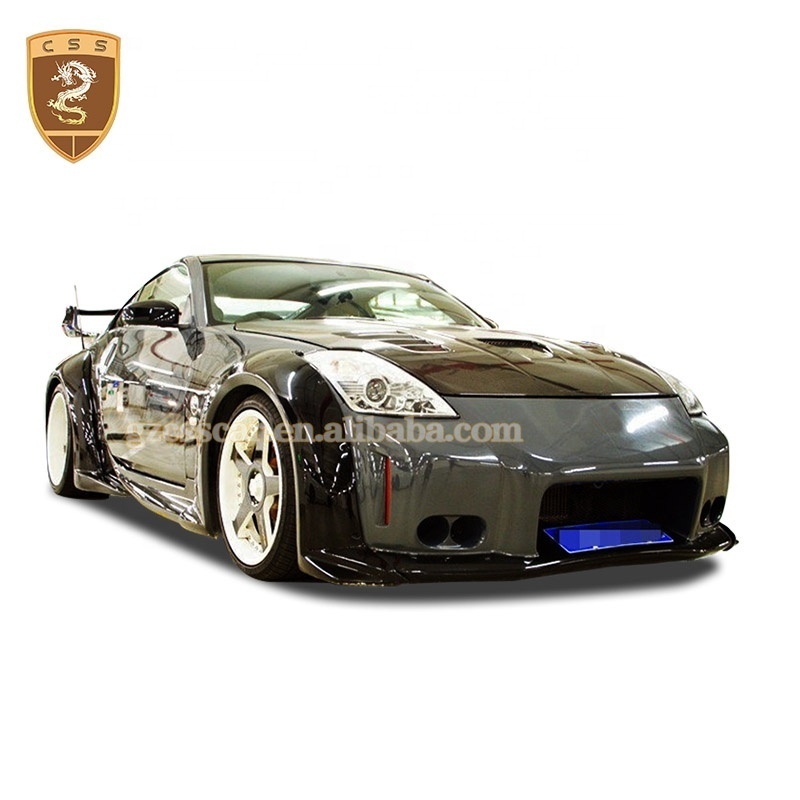 VILSIDE Style Body Kit For Nissan 350Z Include Bumper Lip Side Skirts Wing Hood Fender Flares