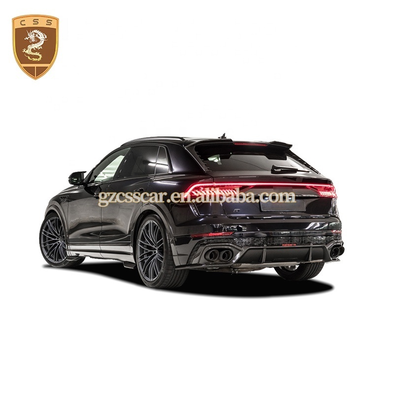 RSQ8 Upgrade Facelift AT Style Body Kit For Audi RSQ8 Front Lip Rear Diffuser Wide Fender Flares Dry Carbon Fiber Car Bodykit