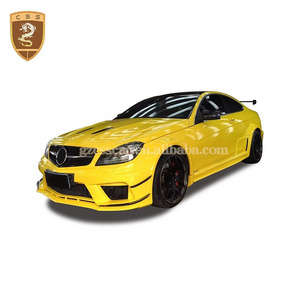 FRP Material Black Serie Style Body Kit For Mercede Bens W204 C Class Coupe 2012-2014 Luxury Car