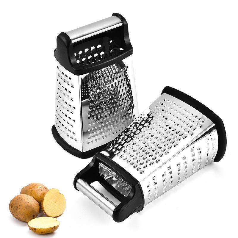 New Product vegetable cheese grater with stainless steel handle Vegetable Slicer Multi-functional Stainless Steel 4 Side grater