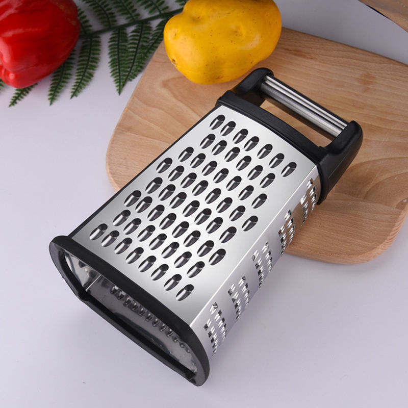 New Product vegetable cheese grater with stainless steel handle Vegetable Slicer Multi-functional Stainless Steel 4 Side grater