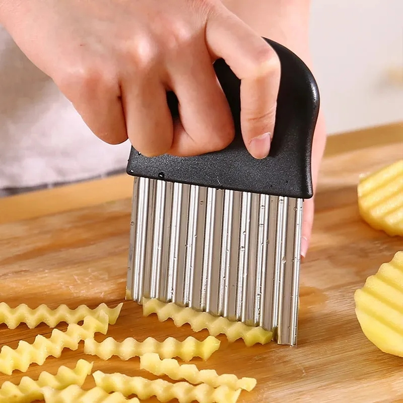 onion pleated French fries salad corrugated cutting Potato Slicer Dough Vegetable Fruit Crinkle Wavy Slicer Knife Potato Cutter