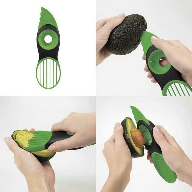 New Arrival Wholesale fruit core remover avocado knife slicer cutter  3 in 1 Avocado Remover Cutter Knife Avocado Slicer