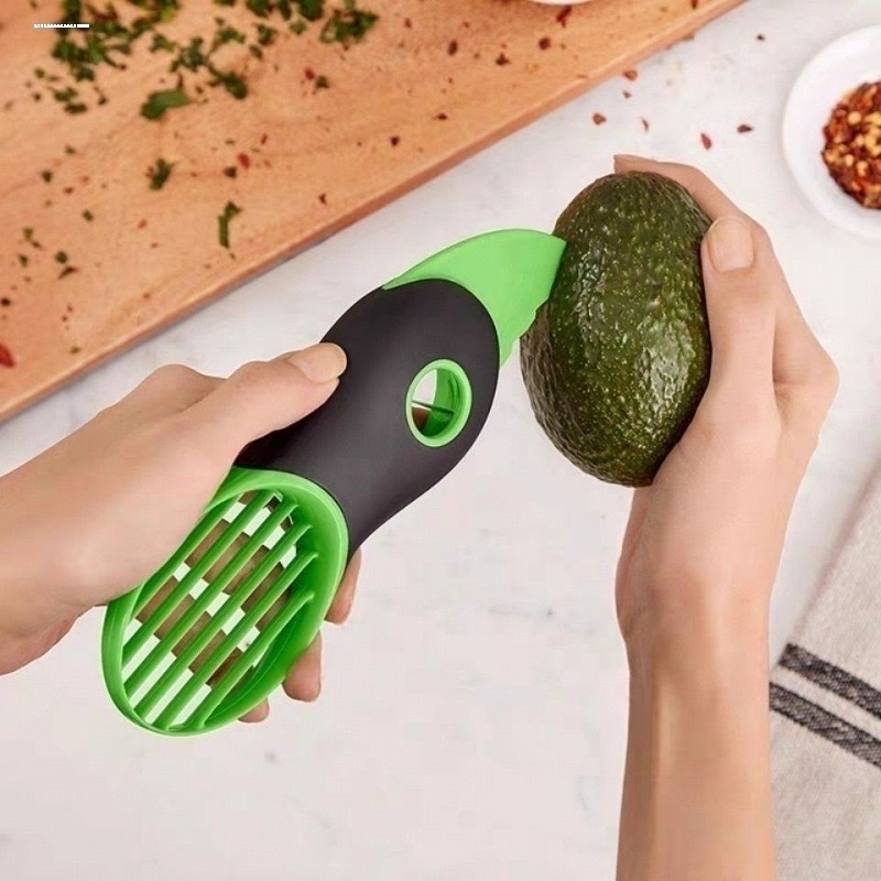 New Arrival Wholesale fruit core remover avocado knife slicer cutter  3 in 1 Avocado Remover Cutter Knife Avocado Slicer