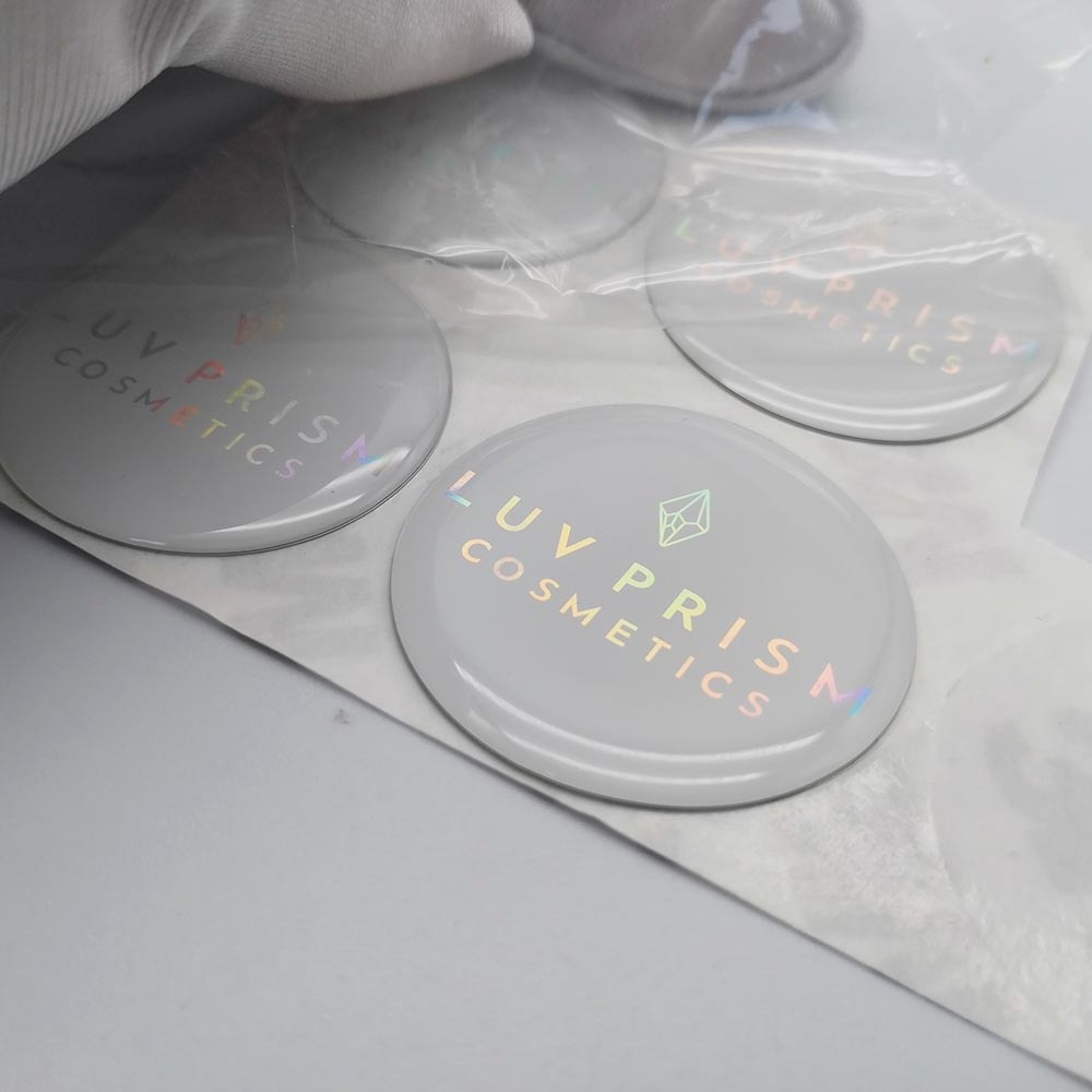 Polyurethane over vinyl decal Private design product  printing Epoxy resin label 3d domed clear Gel logo sticker