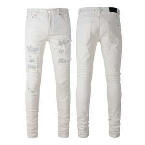 White Hole Arma Jeans Brand Pant Tapered Pants Men High Quality Brand Mens Designer Jeans