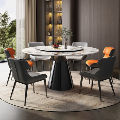 2024 New Designs Dining Room Furniture Marble Dining Table Round Dinning Table With Rotating Center