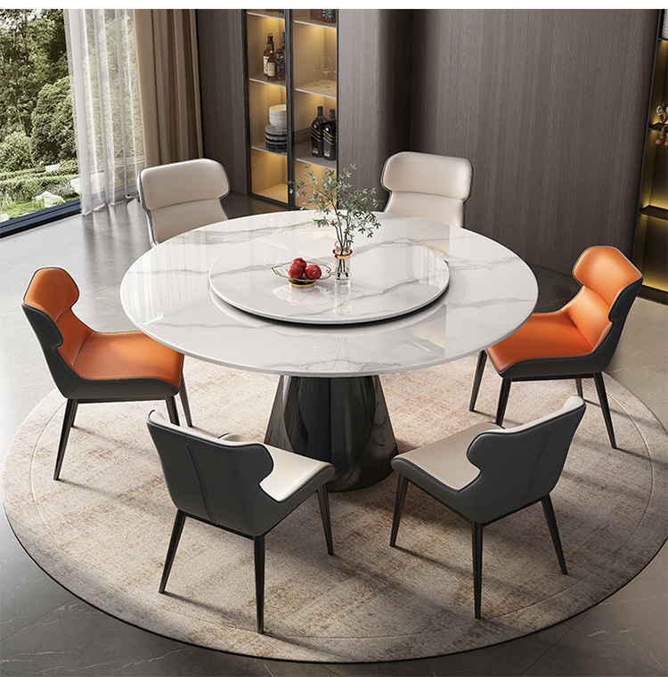 2024 New Designs Dining Room Furniture Marble Dining Table Round Dinning Table With Rotating Center