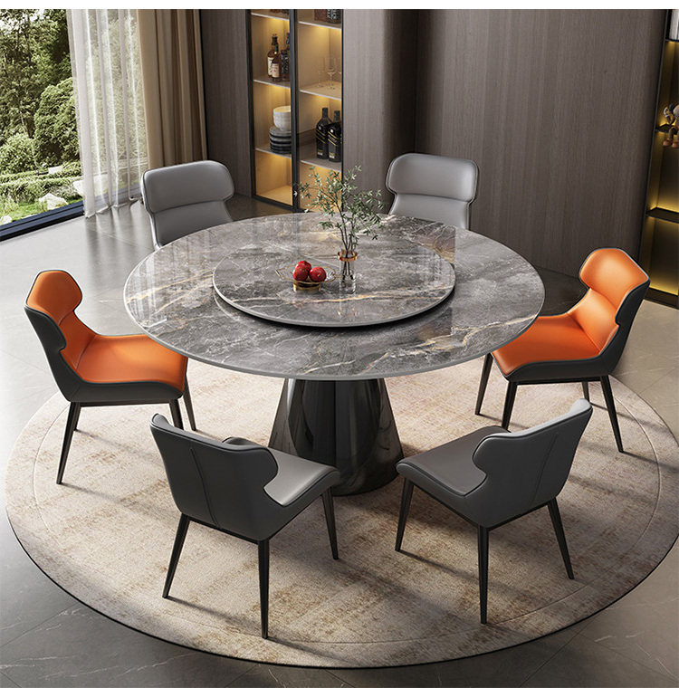 2024 New Designs Dining Room Furniture Marble Dining Table Round Dinning Table With Rotating Center