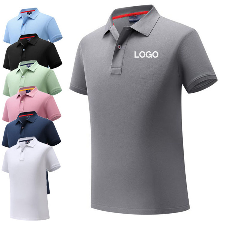 Custom Logo Design Golf Polo Shirt 95% Cotton 5% Spandex Short Sleeve Men's Plus Size Polo Shirts Summer Polo Shirts For Men