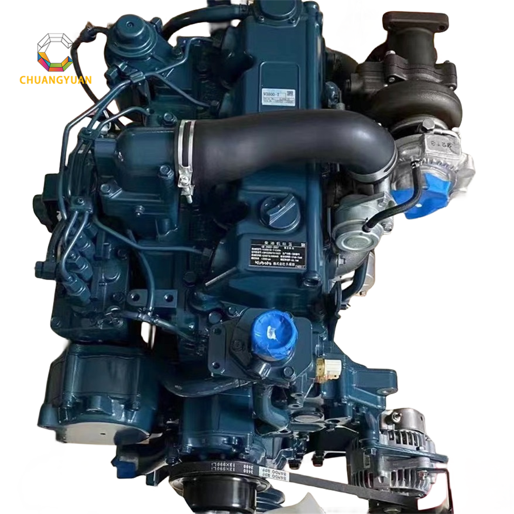 V3800T Turbo Engine V3800-DI-T-ES09e Diesel Engine Assembly 37KW-75KW 2200RPM For Kubota Excavator Parts V3800