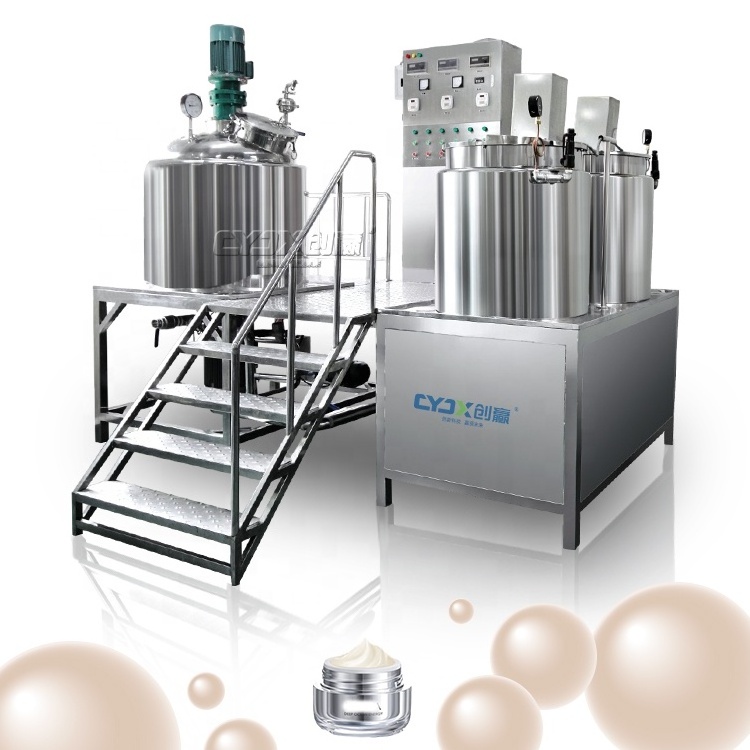 CY Gmp Standard Turbine Emulsifier Mixer Cream Paste Vacuum Mixer Homgenizer Emulsifying Mixer