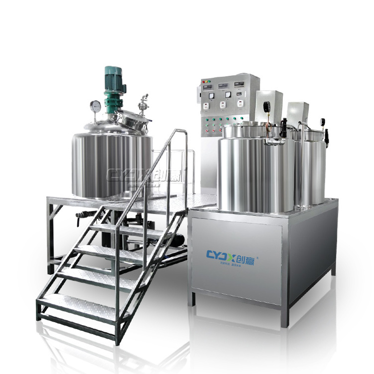 CYJX vacuum emulsifying mixer shampoo making machine vacuum homogenizer cream mixer homogenizing emulsifier salad dressing