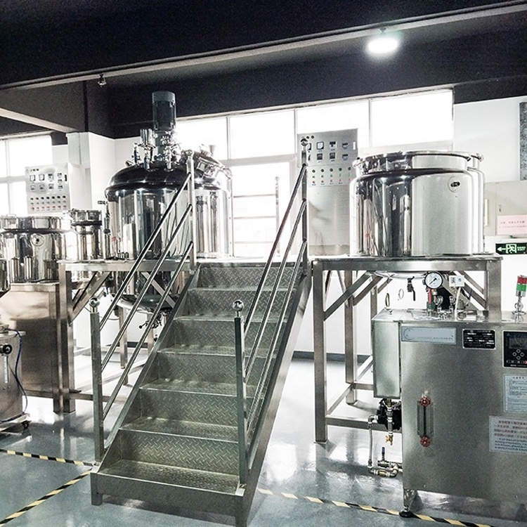 CY Gmp Standard Turbine Emulsifier Mixer Cream Paste Vacuum Mixer Homgenizer Emulsifying Mixer