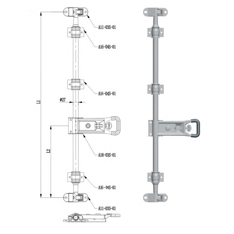 manufacturer Trailer Hardware Latch transport container door locking gear keeper semi truck accessories