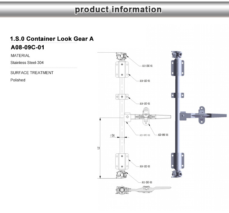 Heavy Duty Dump Truck Trailer Gate Hinge Pin Door Lock For Reefer Container In Dubai