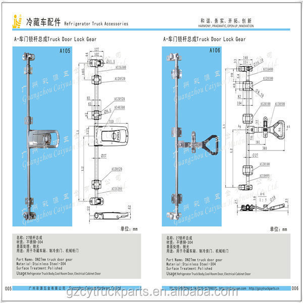 cool box door lock gear,recessed lock