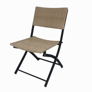 All-Weather Wicker Outdoor Portable Folding Chair Foldable Rattan Bistro Chair