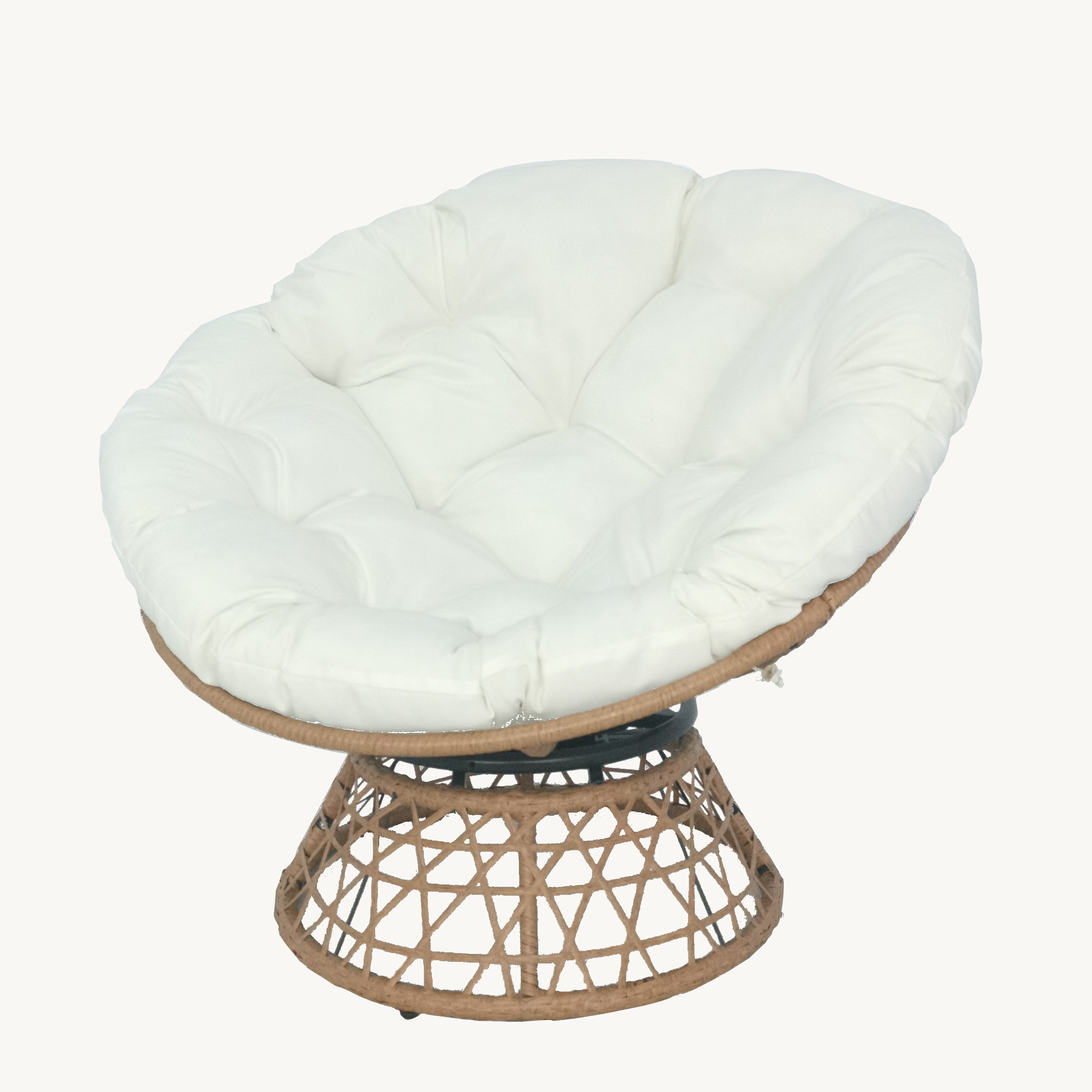 Indoor Outdoor Wicker Chair 360 Degree Swiveling Papasan Chair