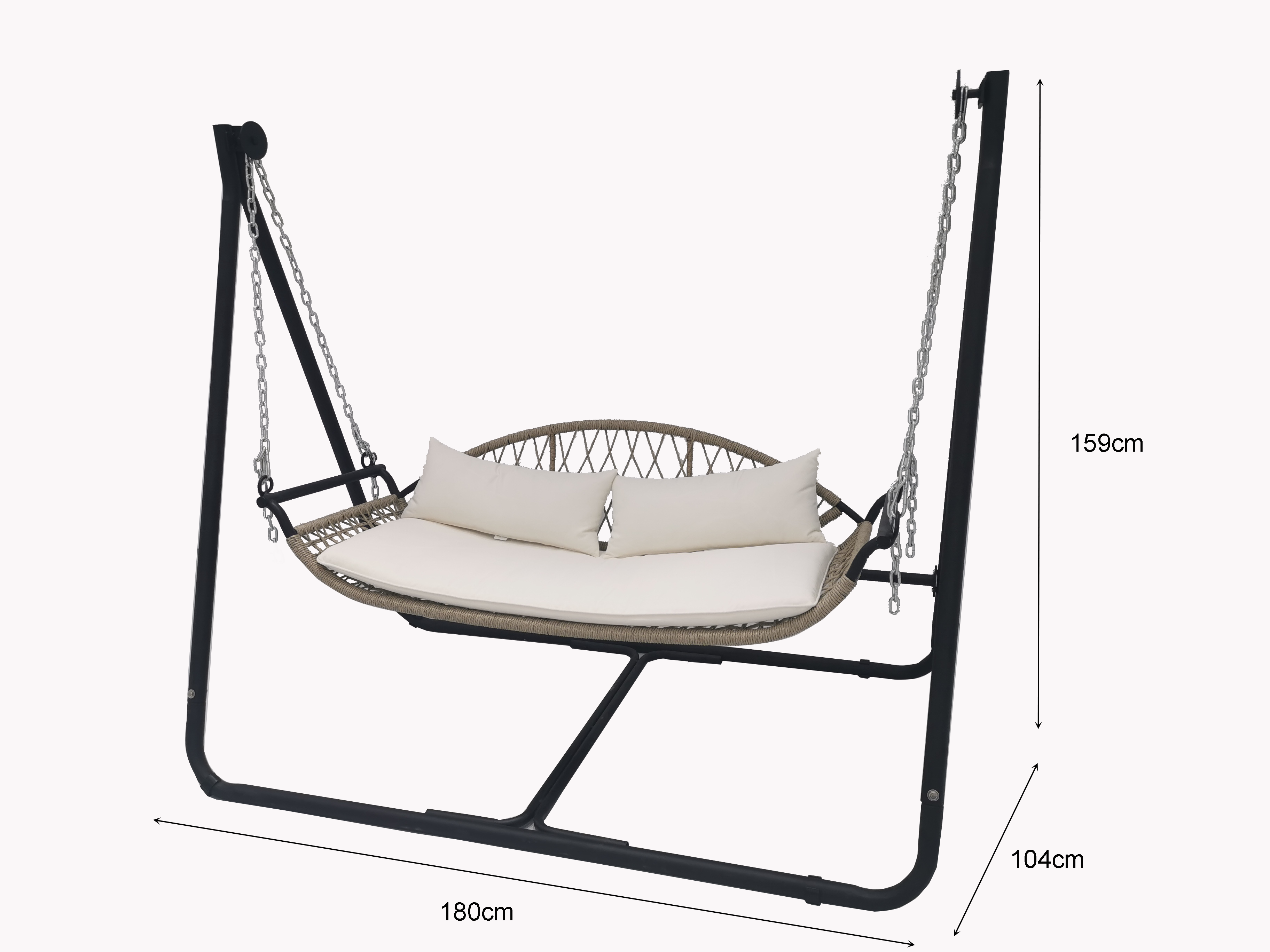 outdoor swing courtyard swing with canopy outdoor double hammock  courtyard net garden swing chair hanging chair canopy