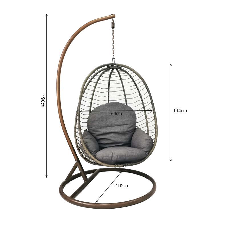 Egg Chair Outdoor Furniture Woven Basket Hanging Garden Swing Chair Patio Swings  Customized Durable Iindoor Outdoor Swing