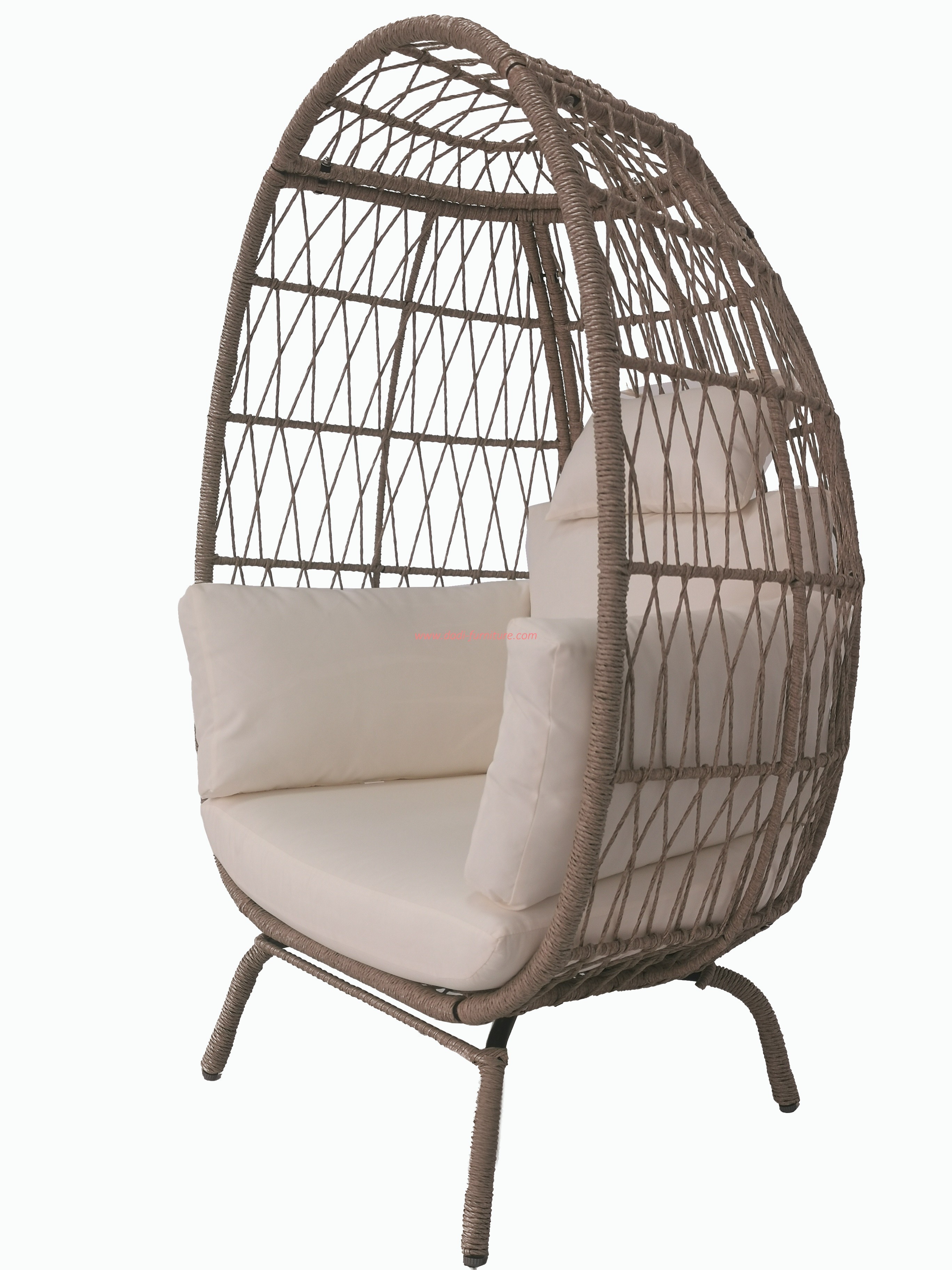 Guangdong Factory Wholesale Big Egg Large Size indoor outdoor patio Balcony rattan wicker cuddle egg  Hange chair with/without s