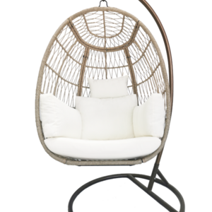 Guangdong Factory Wholesale Big Egg Large Size indoor outdoor patio Balcony rattan wicker cuddle egg  Hange chair with/without s