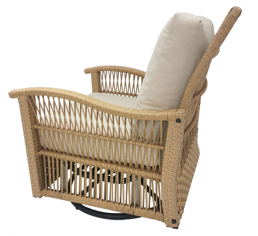 Outdoor rattan garden swiveling chair luxurious garden Furniture Patio Rattan Swivel Chair