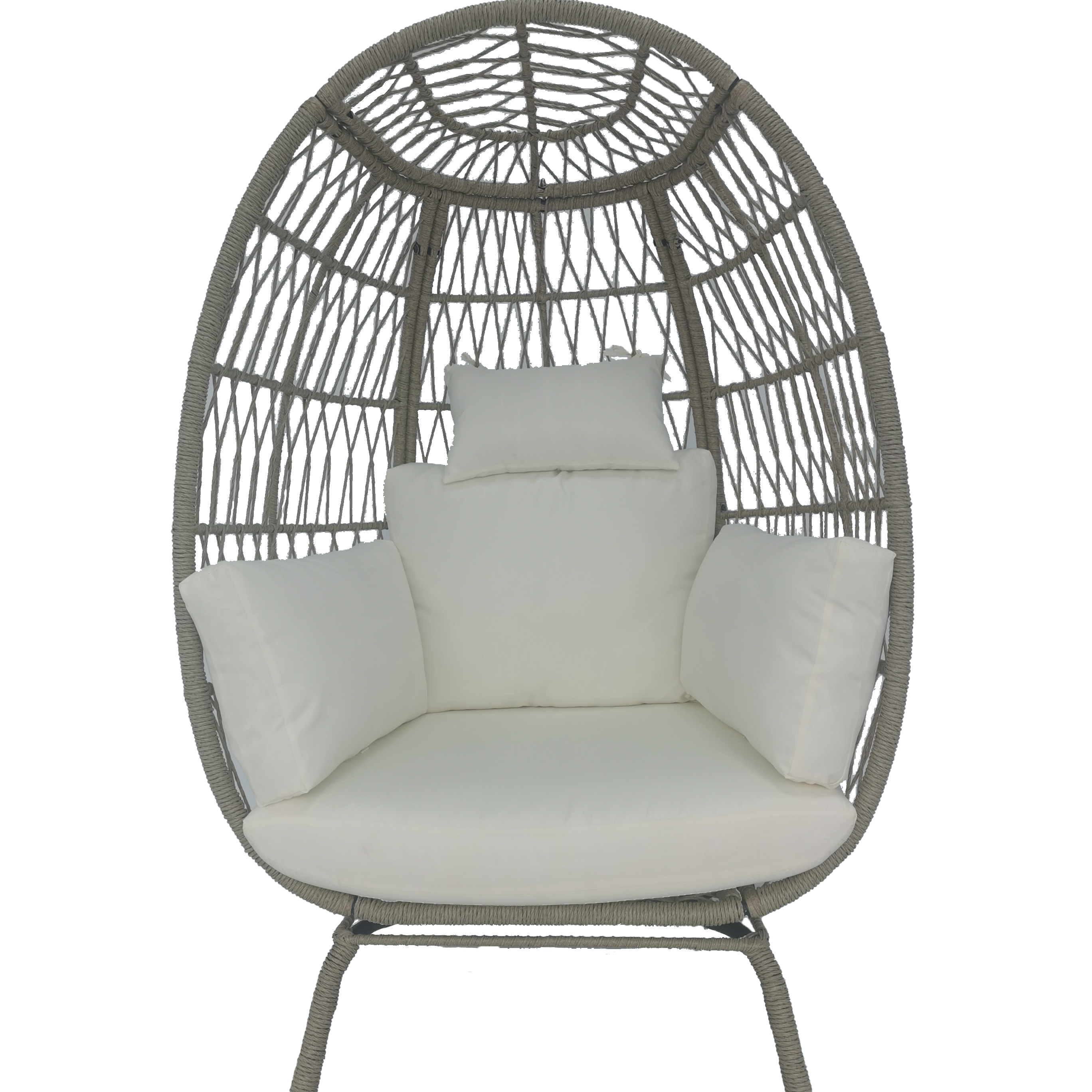 Cheap price indoor outdoor patio rattan wicker cuddle egg   chair with stand