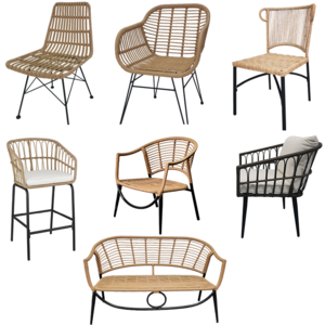 Guangzhou Factory Cheap Patio Furniture Outdoor Rattan Woven Rope Dining Chair  Garden Outdoor wicker Chair