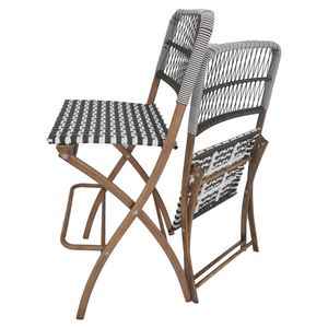 Rattan Patio Bistro Folding Chair Portable Foldable Chairs Bar Stool Chair