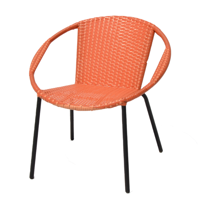 Patio Rattan / Wicker Metal Stackable Plastic Rope Chair Blue Red Green Orange Black White Modern Acapulco Egg Shape Chair