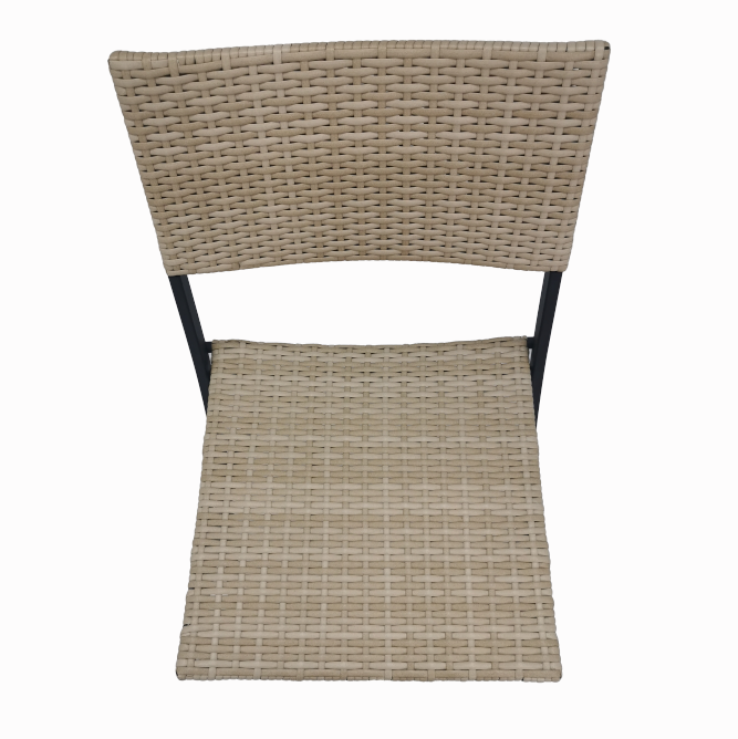 All-Weather Wicker Outdoor Portable Folding Chair Foldable Rattan Bistro Chair