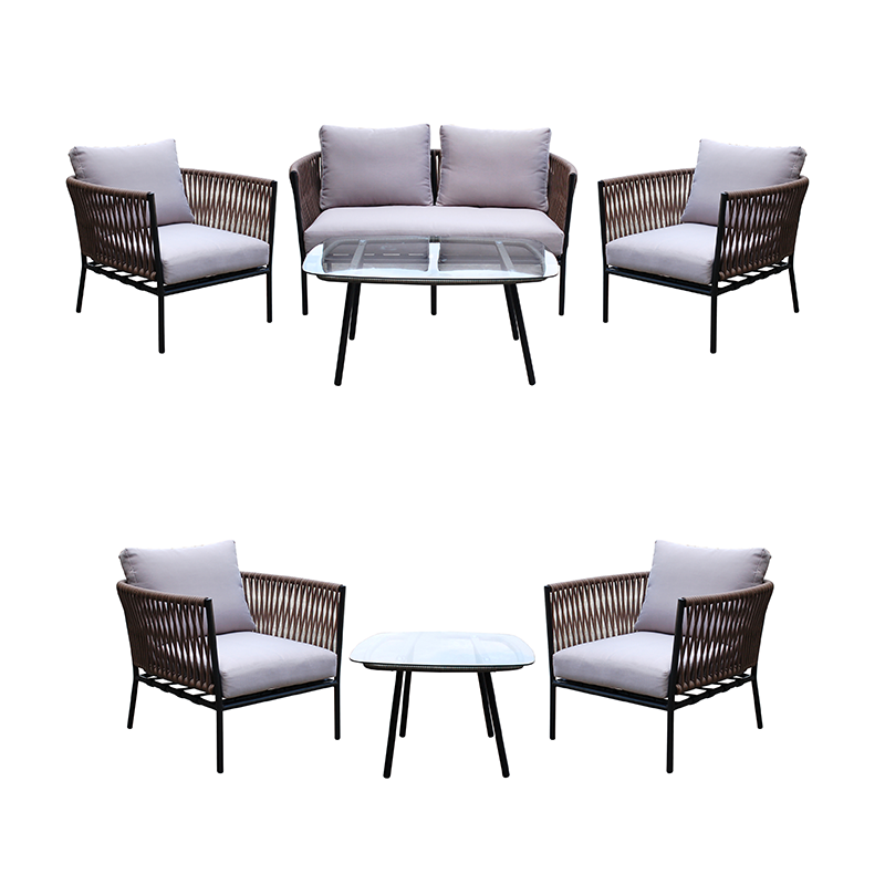 Modern Terrance furniture rattan dinning chair table set 4 pcs  bistro outdoor sets