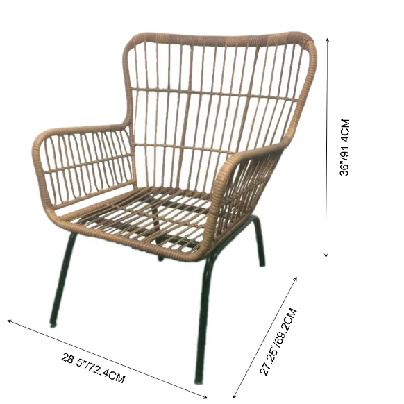 Guangzhou Factory Wholesale contemporary cafe balcony 3pc wicker set patio outdoor furniture rattan gardensofa set