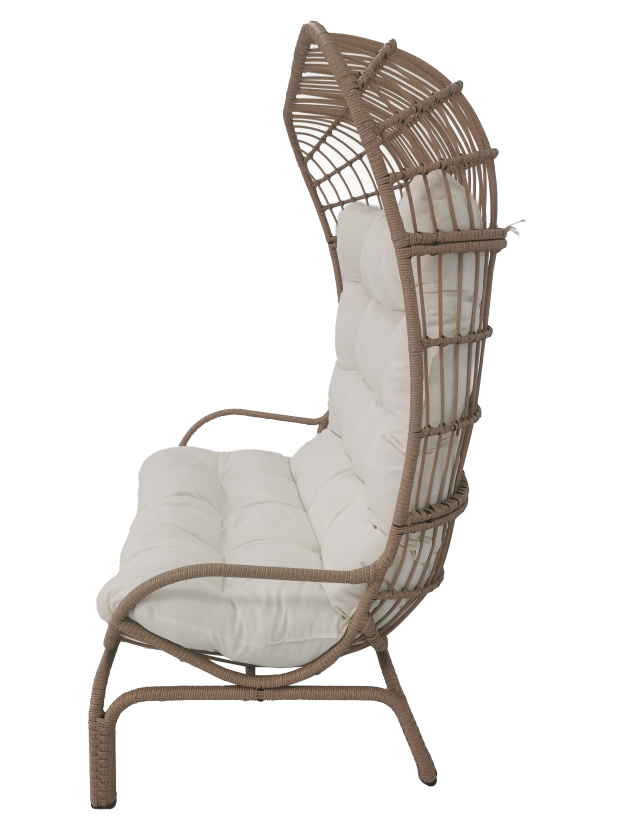 Double Egg Chair with Stand Rattan Patio Egg Chair Outdoor Cuddle egg chair