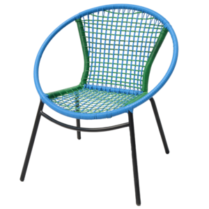 Patio Rattan / Wicker Metal Stackable Plastic Rope Chair Blue Red Green Orange Black White Modern Acapulco Egg Shape Chair