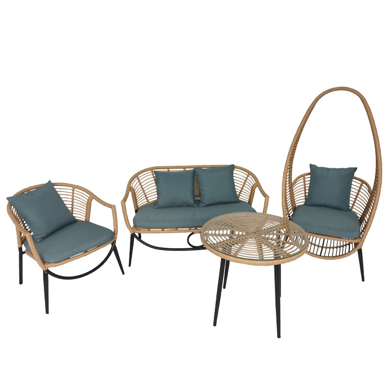 Guangzhou Factory Cheap Patio Furniture Outdoor Rattan Woven Rope Dining Chair  Garden Outdoor wicker Chair