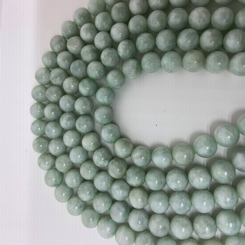 High quality Loose Beads DIY AA Natural Burmese Jade Gem Stones Beads Loose Bead Burma jade