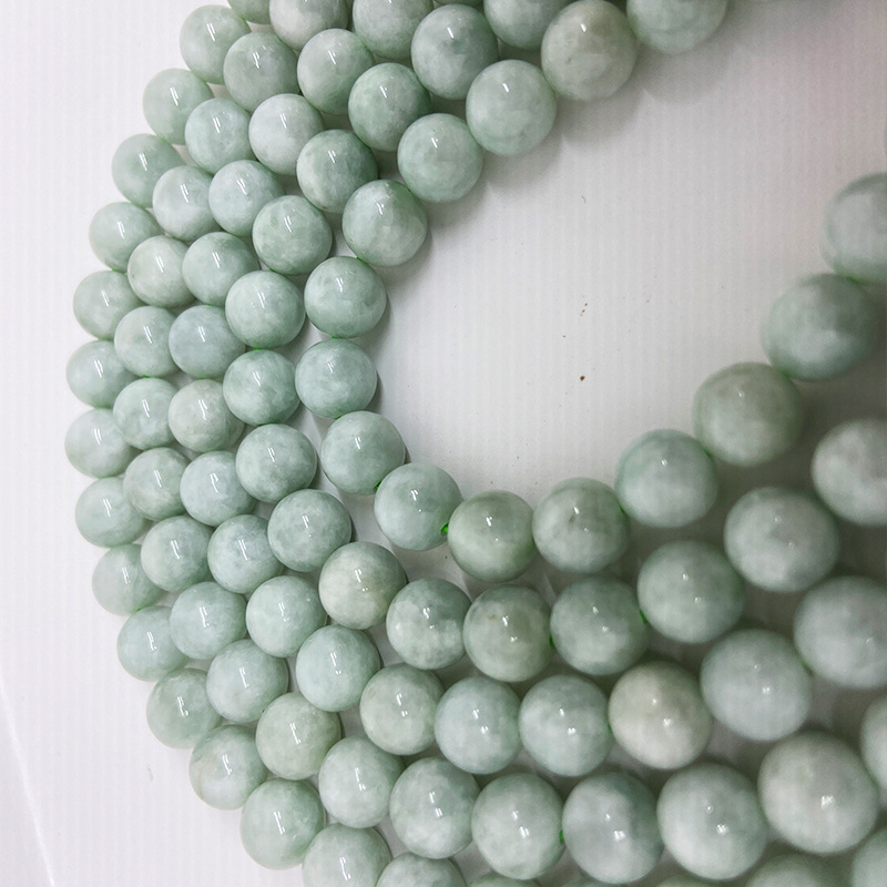 High quality Loose Beads DIY AA Natural Burmese Jade Gem Stones Beads Loose Bead Burma jade