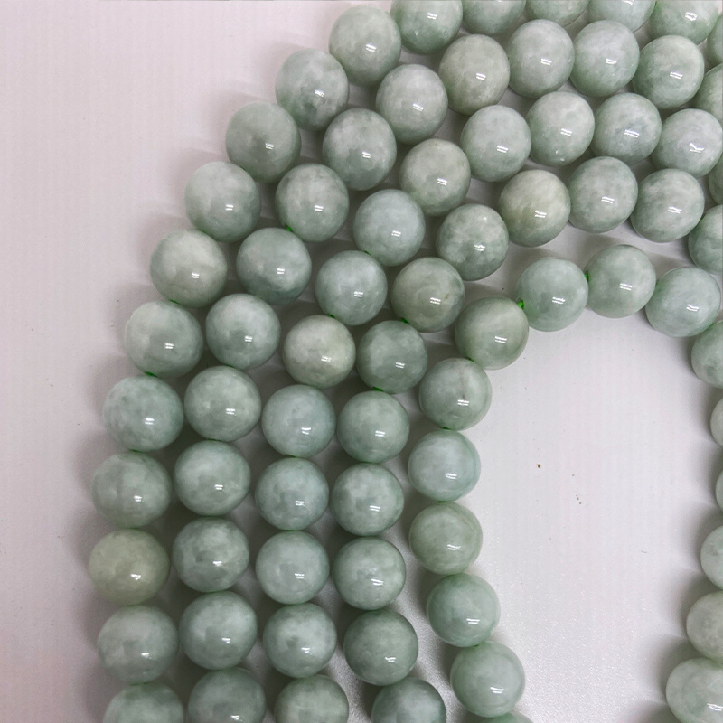 High quality Loose Beads DIY AA Natural Burmese Jade Gem Stones Beads Loose Bead Burma jade